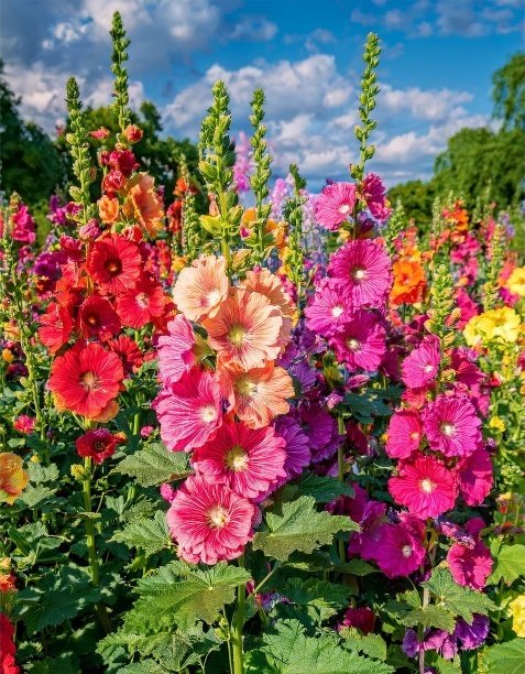 من أسمائها المتداولة: خطمية – خطمية مكس ألوان – الخطمية الزهرية – الختمية – Hollyhock – Garden Hollyhock – Alcea