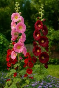 من أسمائها المتداولة: خطمية – خطمية مكس ألوان – الخطمية الزهرية – الختمية – Hollyhock – Garden Hollyhock – Alcea