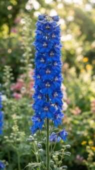 من أسمائها المتداولة: أزهار العايق – العايق – الدلفينيوم – حوذان العايق – Delphinium – Larkspur – Garden Delphinium