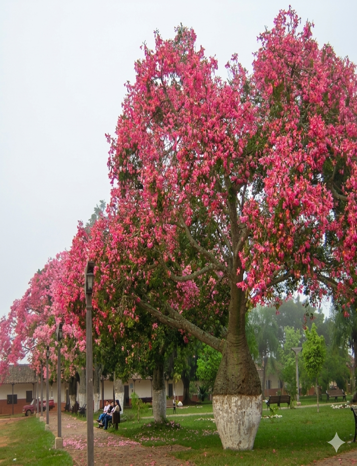 – Silk Floss Tree – Floss Silk Tree – Palo Borrachoمن أسمائها المتداولة: كوريزيا – كوريزيا مزهرة – شجرة زجاجة الحرير – شجرة الحرير